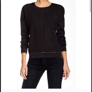 J Brand - Black Montana Fleece & Scuba Sweatshirt (Size XS)